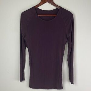 lululemon athletica Long Sleeve Top in Rich Plum